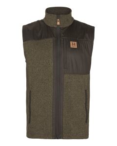 Härkila Kalix fleece vest Willow green/Shadow brown