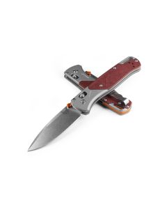 Benchmade Bugout Grey/Redstone Aluminum & Richlite