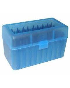 MTM Case-Gard 50 Rifle Ammo Boxes .22 Bench Rest & 6mm PPC Blue