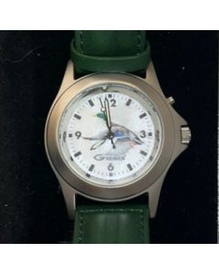 Greiner Jachthorloge "Eend" Groen Leder