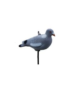 Lokvogel duif vol incl. pin 33cm geflockt