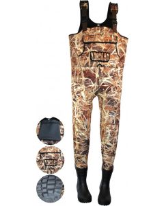 Waadpak Neoprene camouflage "wetland" inclusief reparatie set