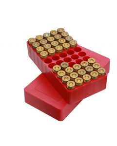 24J-50-45-30 MTM Case Gard Slip-Top Ammo Box 50 Round Square Hole 45 ACP 41 Mag Red