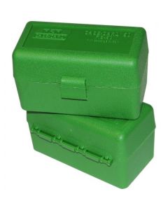24RS-50-10 MTM Case Gard Ammo Box 50 Round Flip-Top 223 204 Ruger 6x47 Green