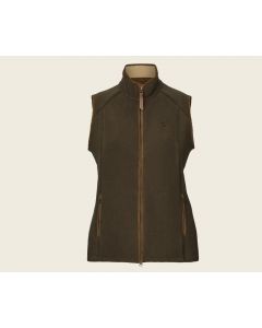 Härkila Sandhem sherpa fleece waistcoat W in Demitasse brown