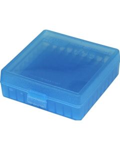 24P-100-22-24 Munitiedoos 100 schots klapdeksel voor .22 LR transparant blauw